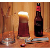 Achille Castiglioni Spl&uuml;gen Beer Bottle Opener and Two Beer Glasses