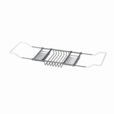 Adjustable Bath Tub Caddy in Satin Nickel