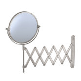 Accordion Wall Mirror in Satin Nickel
