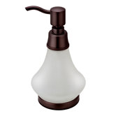 Frosted Glass Soap Dispenser in Oil Rubbed Bronze