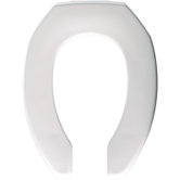 Elongated Commercial Open Front Plastic Toilet Seat with STA-TITE Seat Fastening System