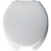 Round Commercial Open Front with Cover 2" Lift Solid Plastic Toilet Seat with STA-TITE and DuraGuard