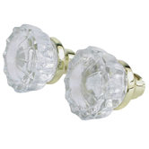 2" Faceted Glass Knob Set
