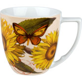 Accents Nature 12 oz. Sunflower Mug (Set of 4)