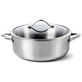 Contemporary Stainless Steel 8-Qt. Round Dutch Oven