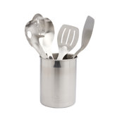6 Piece Stainless Steel Utensil Set with Crock