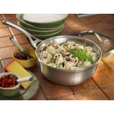 Contemporary Stainless Steel 2-qt. Chef's Pan with Lid