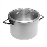 Contemporary Stainless Steel 8-qt. Stock Pot with Lid