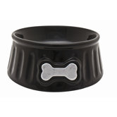 Dogit Style Hydrant Pattern Ceramic Dog Dish