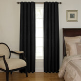 Room Darkening Window Panel in Black