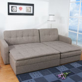 Denver Sectional Sleeper Sofa and Ottoman Set