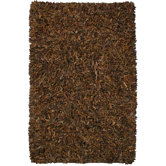 Pelle Leather Brown Rug