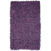 Pelle Leather Purple Rug