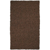Pelle Short Leather Dark Brown Rug