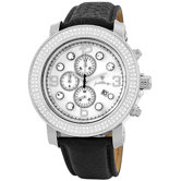 Tazo Chronograph Diamond Calfskin Band Watch