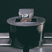 Saa-Deh Round Tabletop Fountain in Black
