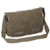15" Cotton Canvas Messenger Bag