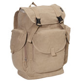 19.5" Cotton Canvas Backpack