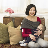 Baby Bond Flex Large / X-Large Nursing Cover with Removable Burpcloth in Charcoal