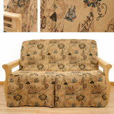 New World 5 Piece Full Skirted Futon Cover Set