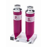 2-tlg. Pfeffer- und Salzstreuer Set "P.S." in Pink