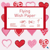 Fliegendes Wunschpapier "Flying Wish Paper&reg;" mit Hearts-Mini-Dekor