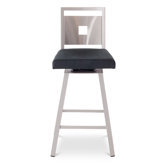 Jackson 30" Barstool with Stainless Steel Backrest