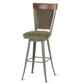 Eleanor 26" Swivel Stool with Upholstered Seat and Backrest