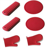6 Piece Burgundy Accessory Set