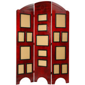 67" Arc Top Photo Display Room Divider in Rosewood