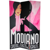 6Feet Tall Double Sided Modiano and Blue Moon Room Divider