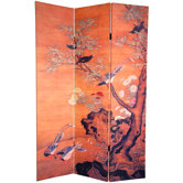 6Feet Tall Double Sided Chinese Landscapes Canvas Room Divider