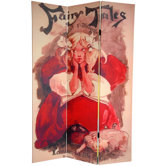 6Feet Tall Double Sided Fairy Tale Canvas Room Divider