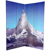 6 Feet Tall Double Sided Matterhorn/Everest Canvas Room Divider