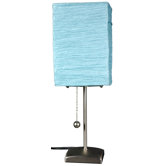 17 Inch Yoko Lamp in Aqua Blue Shade