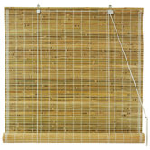 Burnt Bamboo Roll Up Blinds in Natural