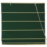 Cotton Roman Shades Blinds in Dark Green