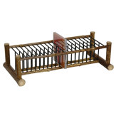 Japanese Bamboo Horizontal Multimedia Tabletop Storage Rack