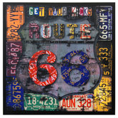 Route 66 Canvas Wall Art - 19.75" x 19.75"