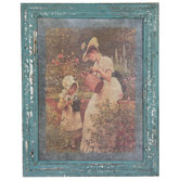 Rustic Mother and Child Garden Framed Picture