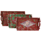Distressed Rectangular Serving Tray (Set of 3)