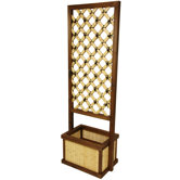 Japanese Bamboo Trellis with Planter