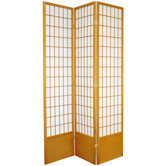 78" Window Pane Decorative Room Divider in Honey