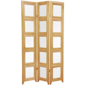 Double Sided Photo Display Room Divider in Natural