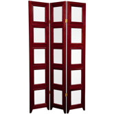Double Sided Photo Display Room Divider in Rosewood