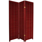 Wooden Shutter Room Divider in Rosewood