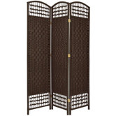 5.5" Tall Fiber Weave Room Divider in Dark Mocha
