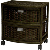 Natural Fiber 2 Drawer Storage Chest