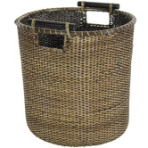 Rattan Round Waste Bin