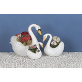 Swan Planters (Set of 3)